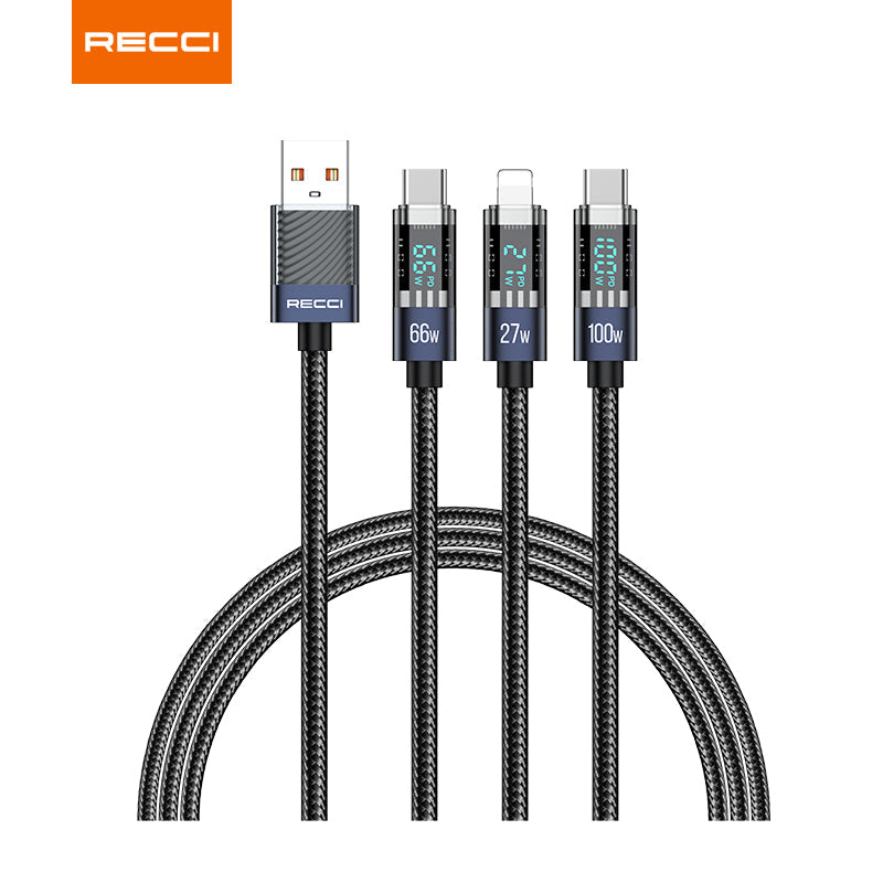 Recci RS16 Crystal Digital Display Charging Data Cable Series