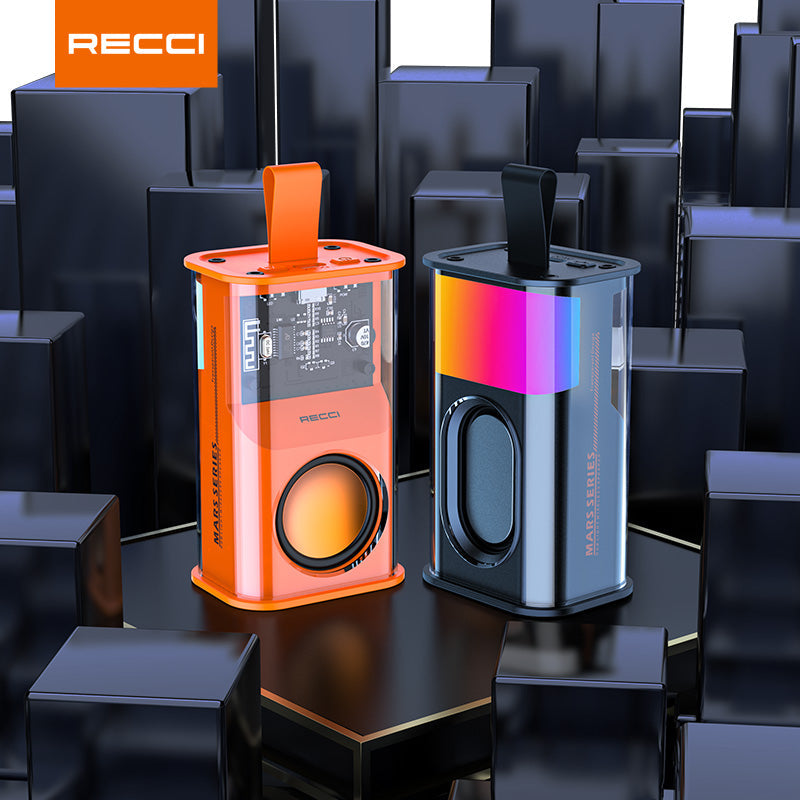 Recci RSK-W30 Mars Series Wireless Bluetooth Speaker Portable With RGB Colorful Lights