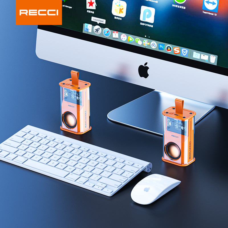 Recci RSK-W30 Mars Series Wireless Bluetooth Speaker Portable With RGB Colorful Lights