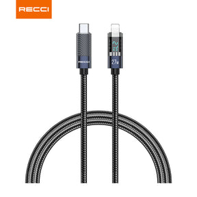 Recci RS16 Crystal Digital Display Charging Data Cable Series