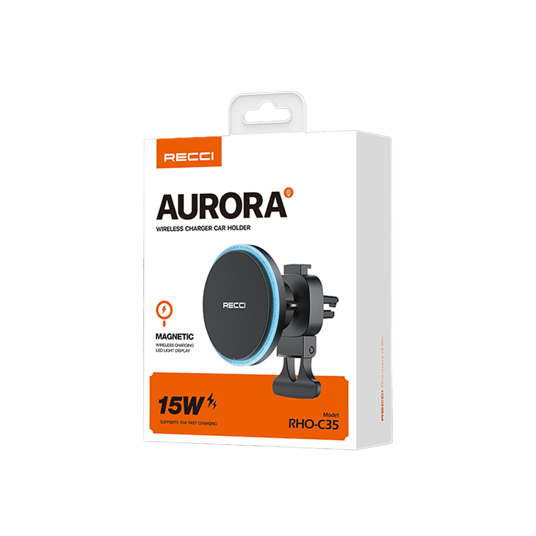Recci RHO-C35 AURORA Wireless Car Charging 15W