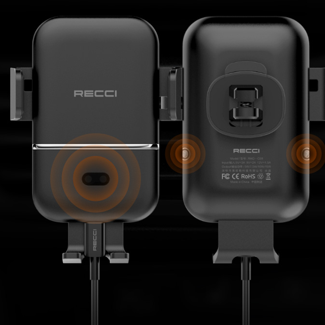 Recci RHO-C09 Car Holder Wireless Charger