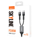 Recci RTC-T16 PD65W 2 In 1  120CM Type-C